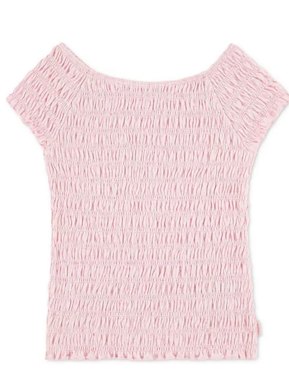 Abercrombie kids Light Pink Smocked Short Sleeve Top